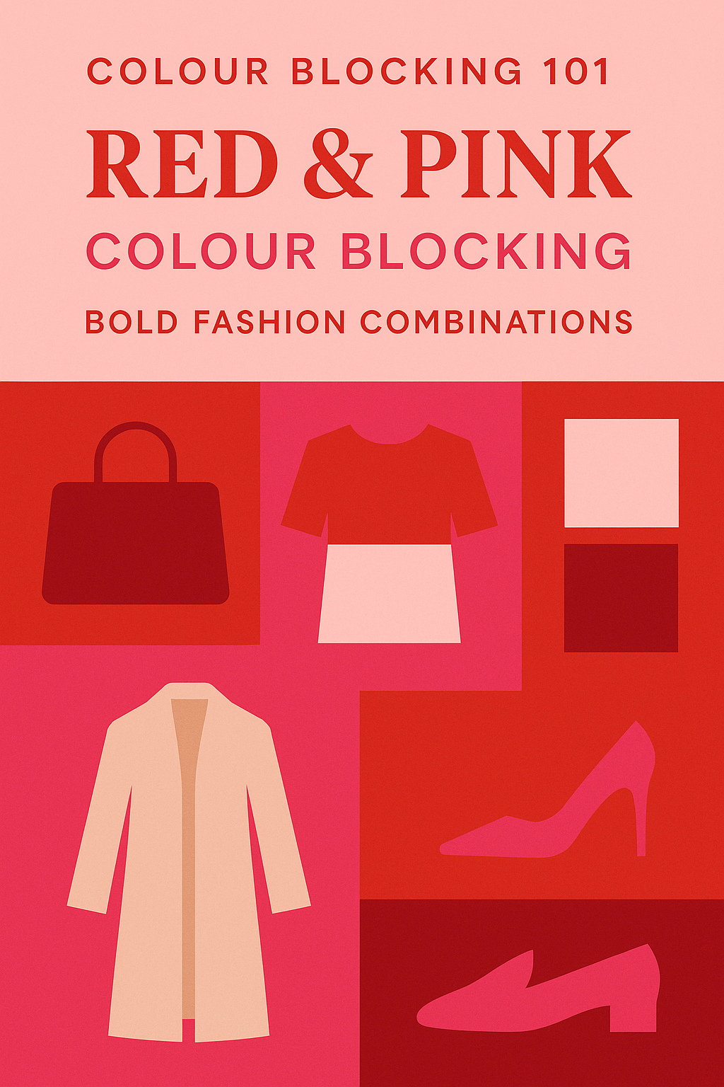 Red & Pink Colour Blocking: Bold Fashion Combinations