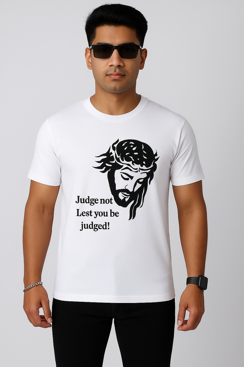 Men's Judge Not - Jesus Christ Cotton T-Shirt