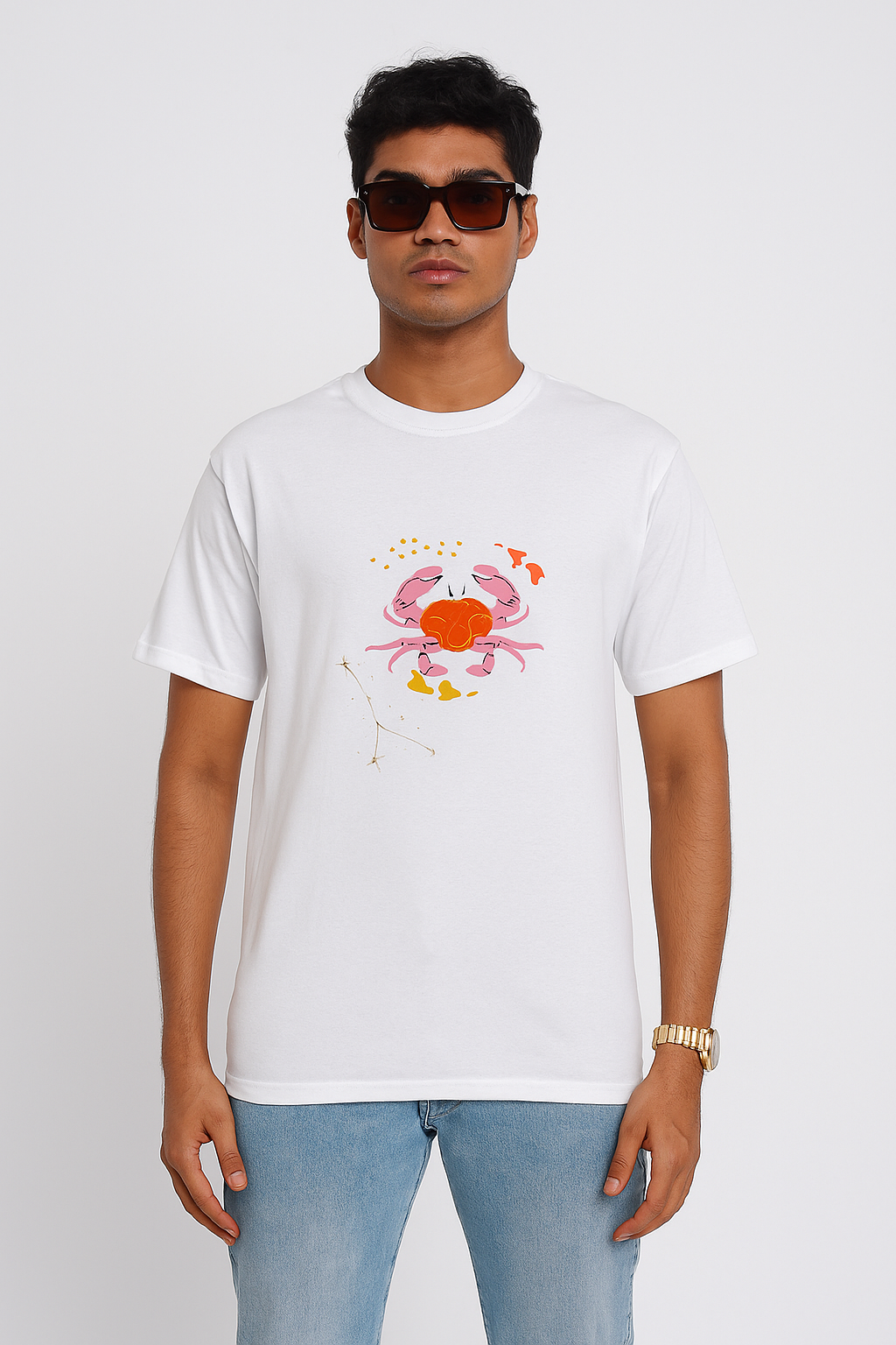 Unisex Cancer: Embrace the Cosmic Tides Cotton Tee