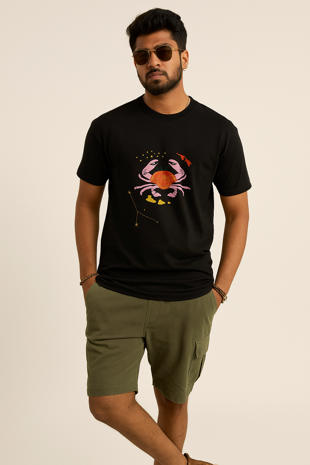 Unisex Cancer: Embrace the Cosmic Tides Cotton Tee