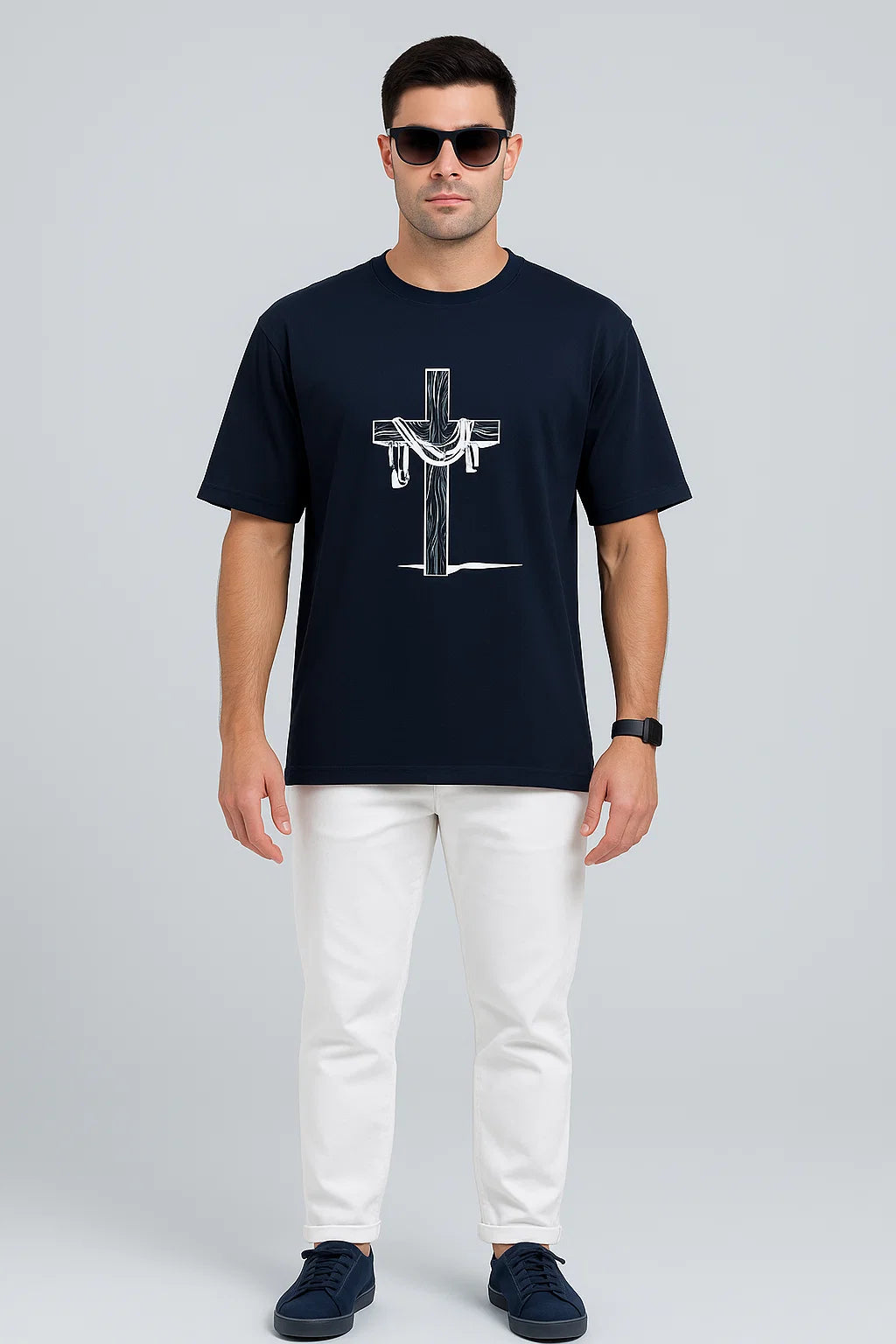 Men's The Redeemer Cross Cotton T-Shirt