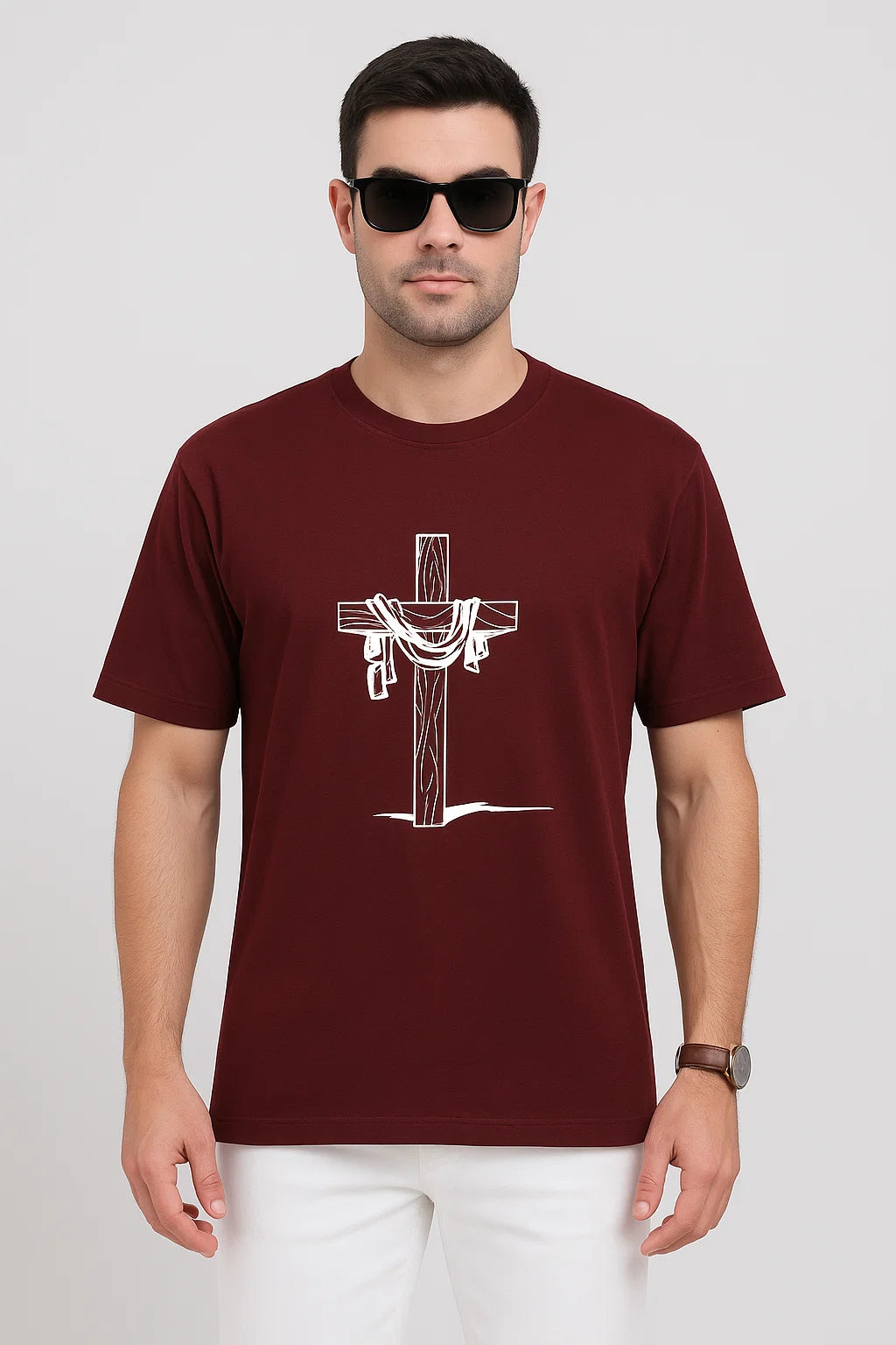 Men's The Redeemer Cross Cotton T-Shirt