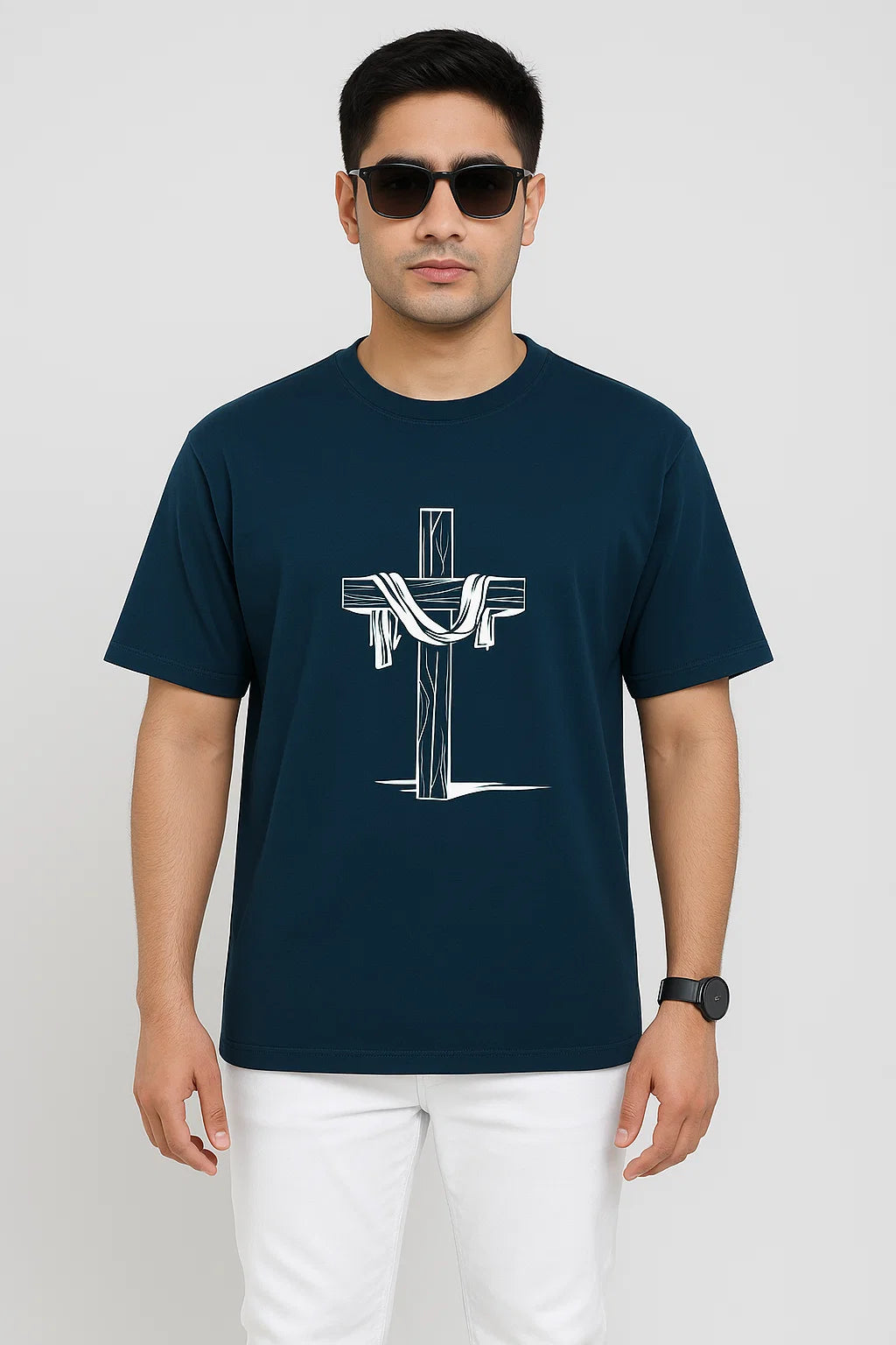 Men's The Redeemer Cross Cotton T-Shirt