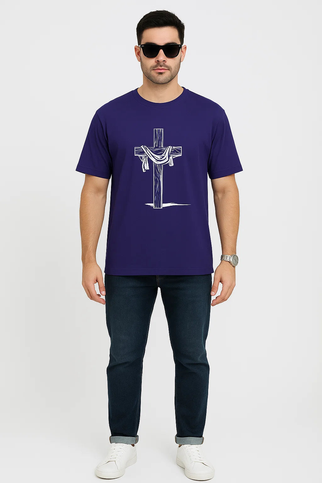 Men's The Redeemer Cross Cotton T-Shirt