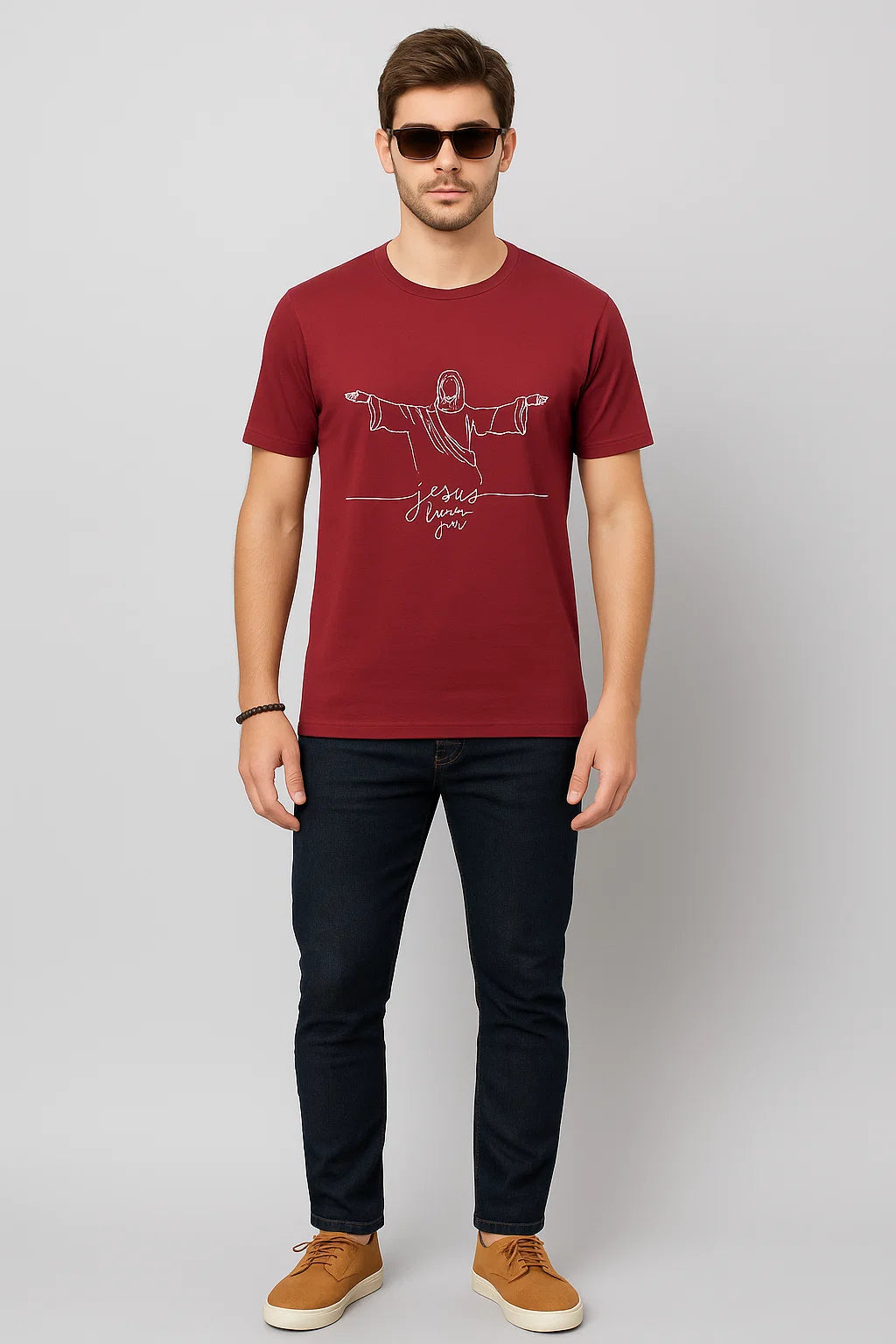 Men's Jesus Loves You Cotton T-Shirt