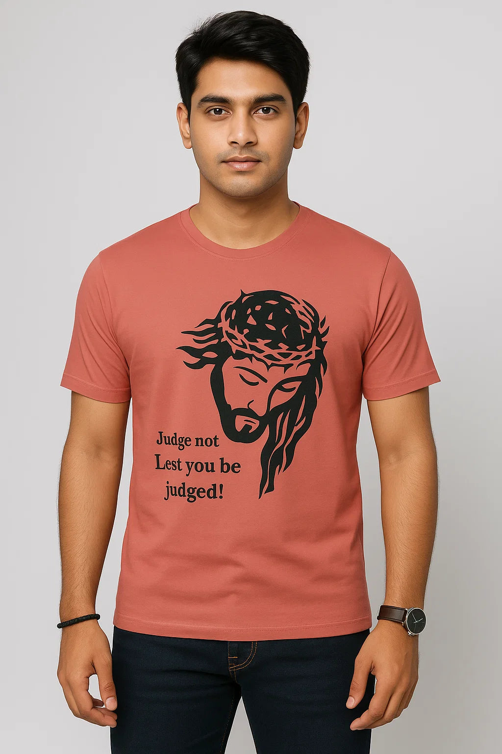 Men's Judge Not - Jesus Christ Cotton T-Shirt