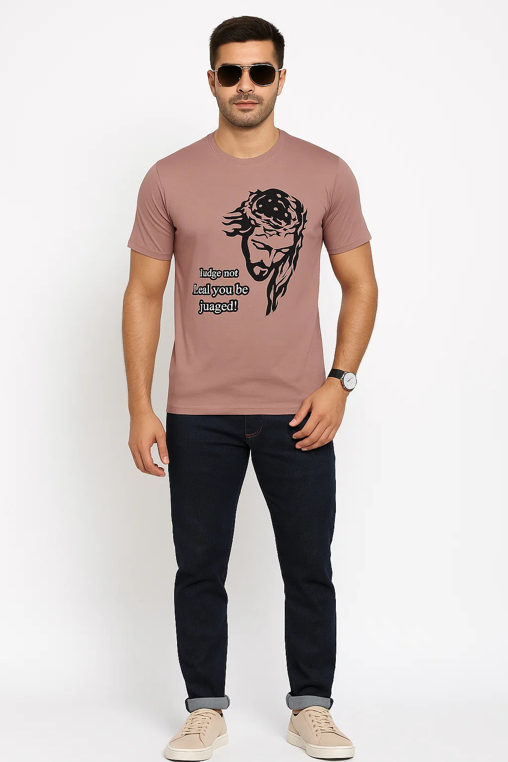 Men's Judge Not - Jesus Christ Cotton T-Shirt
