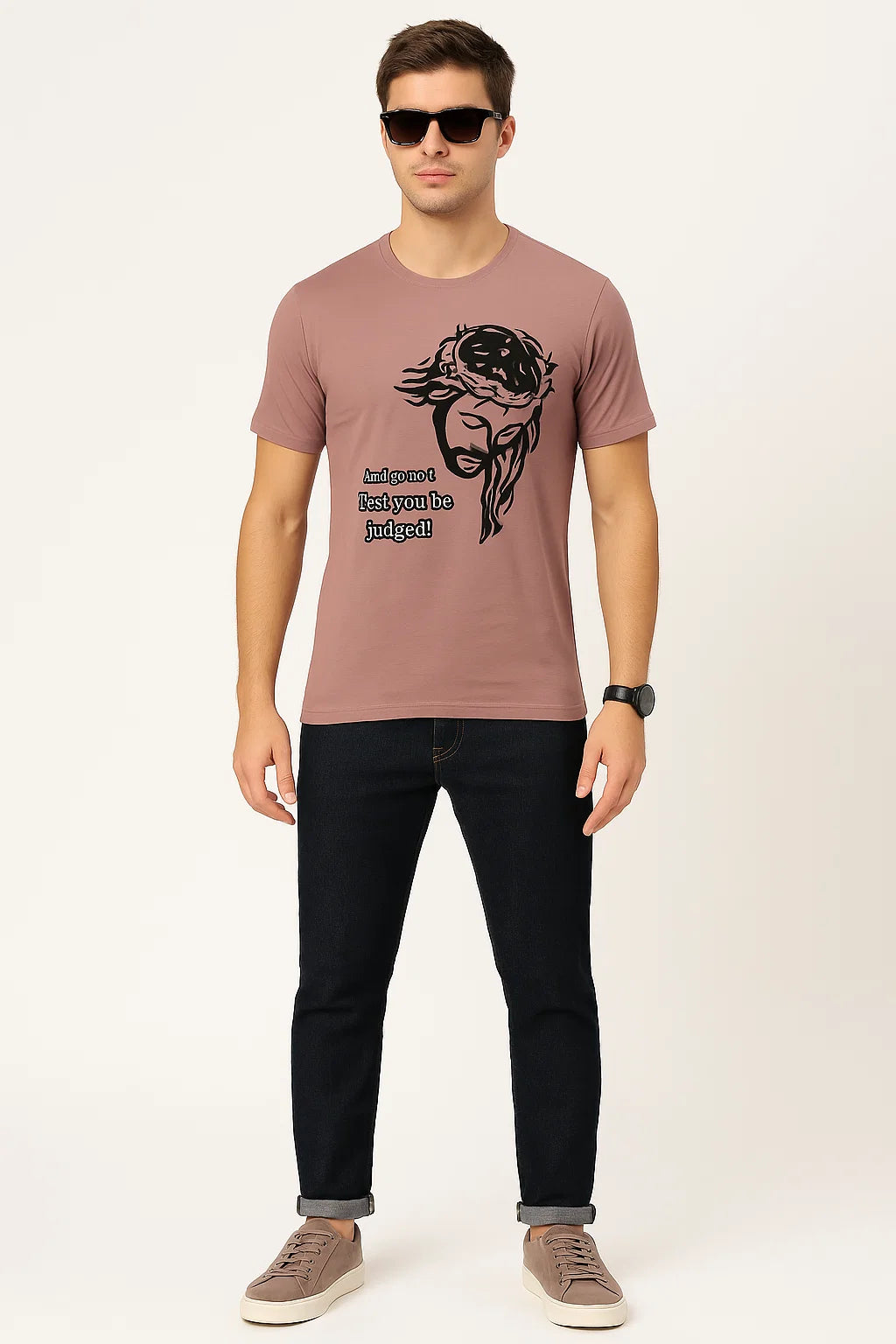 Men's Judge Not - Jesus Christ Cotton T-Shirt
