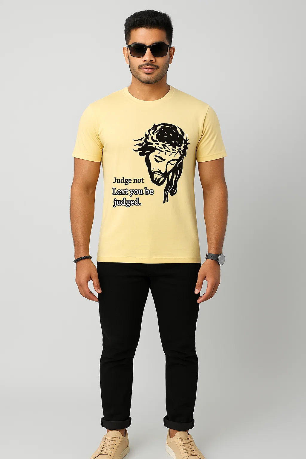 Men's Judge Not - Jesus Christ Cotton T-Shirt
