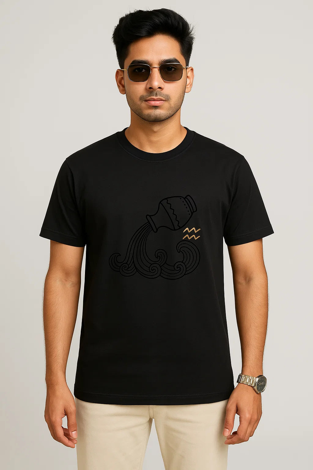 Unisex Aquarius Flow – The Visionary’s Essence Cotton Tee