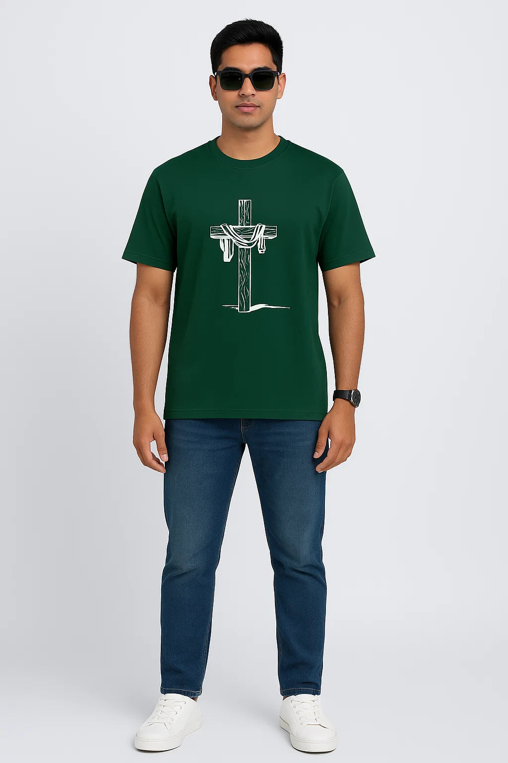 Men's The Redeemer Cross Cotton T-Shirt