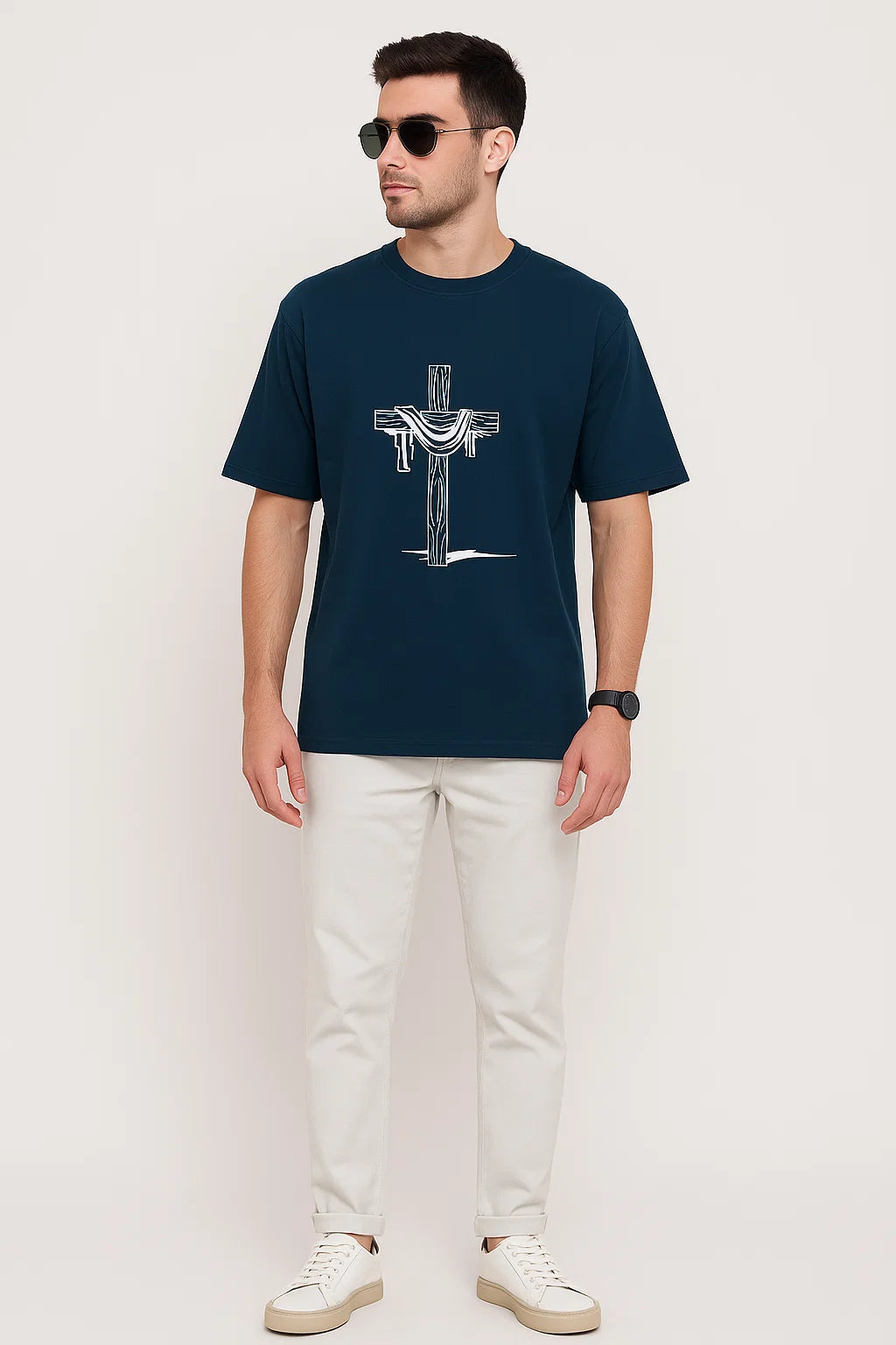 Men's The Redeemer Cross Cotton T-Shirt