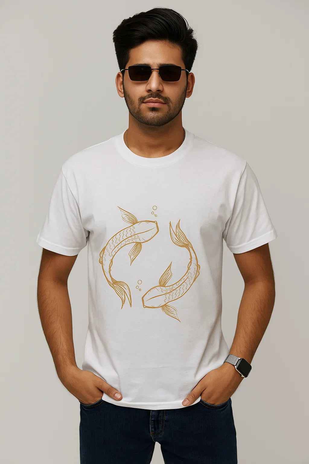 Unisex Pisces: Ride the Waves of Imagination Pure Cotton Tee